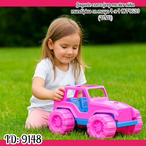 Juguete carro jeep moster niña mundiplas en maya 4 x 4 MT4639 (UND)