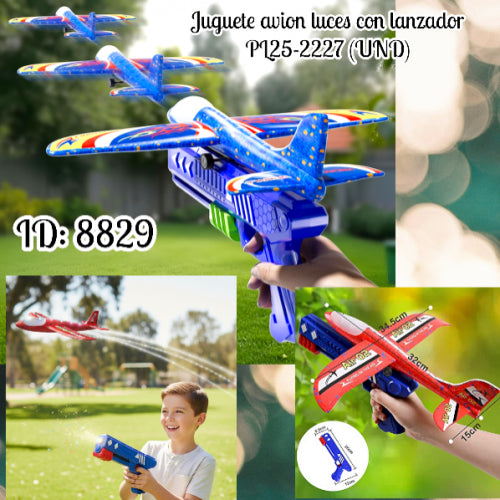 Juguete avion luces con lanzador PL25-2227 (UND)