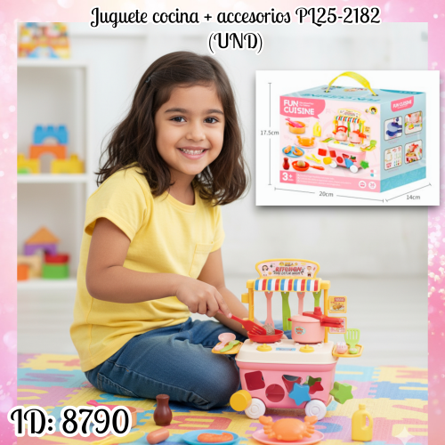 Juguete cocina + accesorios PL25-2182 (UND)