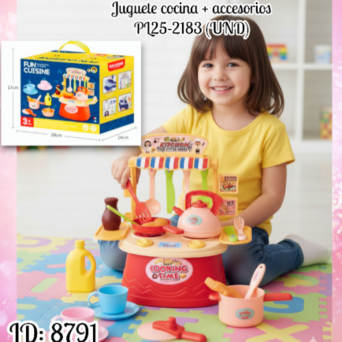 Juguete cocina + accesorios PL25-2183 (UND)