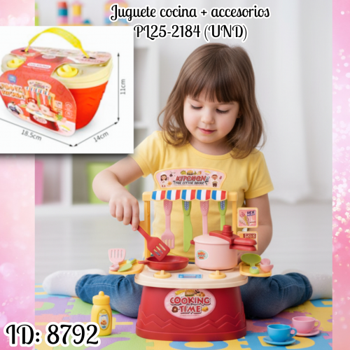 Juguete cocina + accesorios PL25-2184 (UND)
