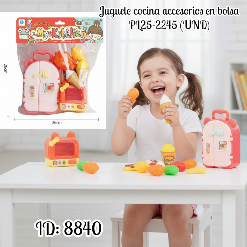 Juguete cocina accesorios en bolsa PL25-2245 (UND)