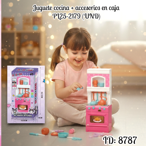 Juguete cocina + accesorios en caja PL25-2179 (UND)