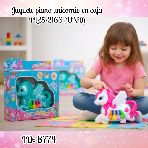 Juguete piano unicornio en caja PL25-2166 (UND)