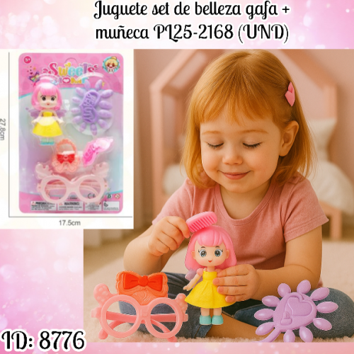 Juguete set de belleza gafa + muñeca PL25-2168 (UND)