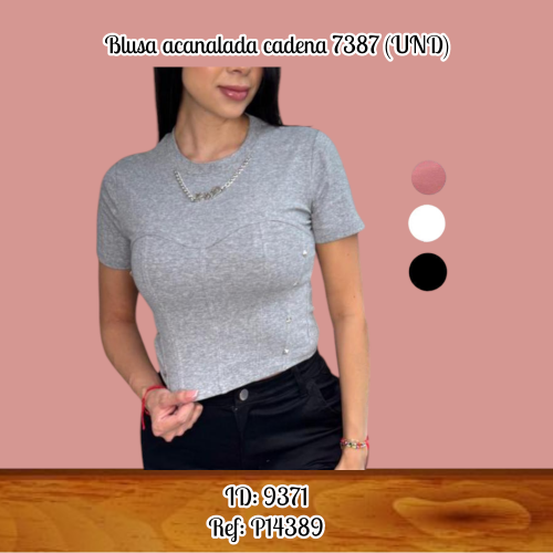 Blusa acanalada cadena 7387 (UND)