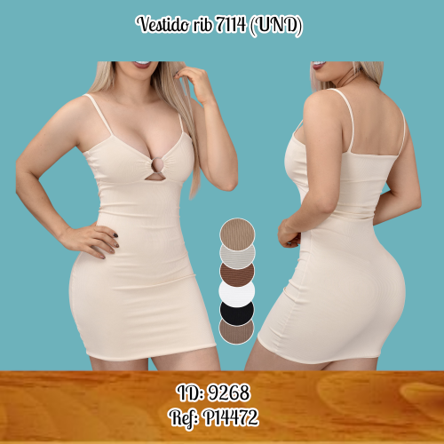 Vestido rib 7114 (UND)
