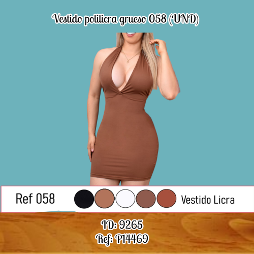 Vestido polilicra grueso 058 (UND)