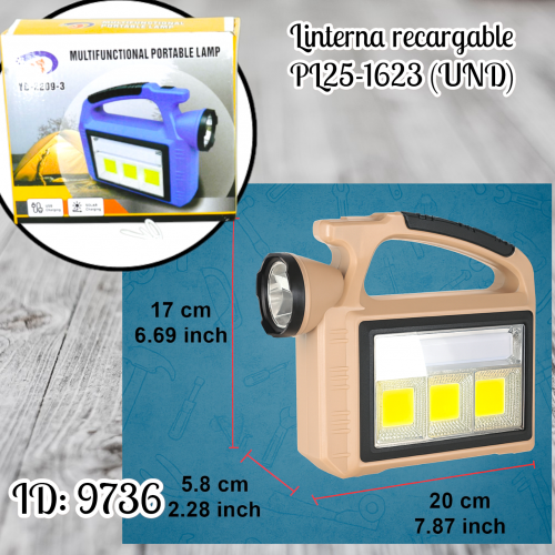 Linterna recargable PL25-1623 (UND)