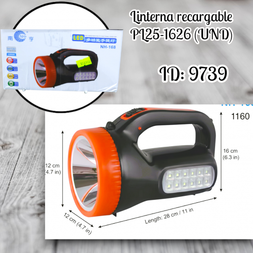Linterna recargable PL25-1626 (UND)