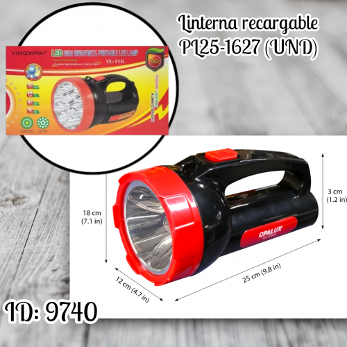 Linterna recargable PL25-1627 (UND)