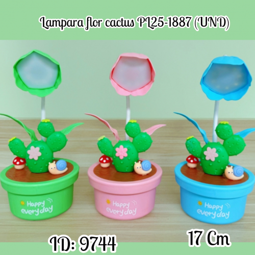 Lampara flor cactus PL25-1887 (UND)