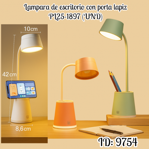 Lampara de escritorio con porta lapiz PL25-1897 (UND)