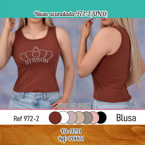Blusa acanalada 972-2(UND)