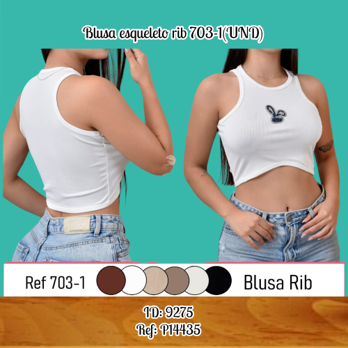 Blusa esqueleto rib 703-1(UND)