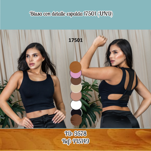 Blusa con detalle espalda 17501 (UND)