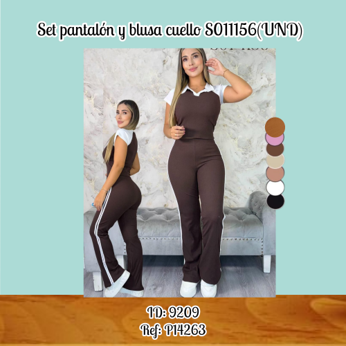 Set pantalón y blusa cuello S011156(UND)