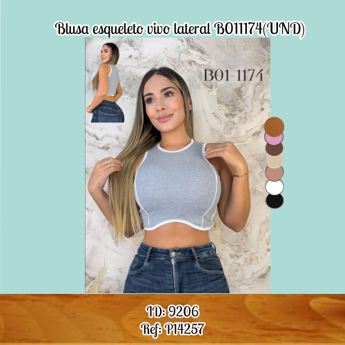 Blusa esqueleto vivo lateral B011174(UND)
