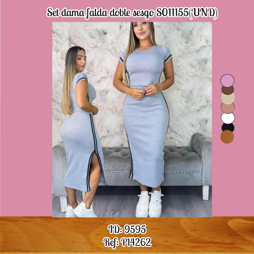 Set dama falda doble sesgo S011155(UND)
