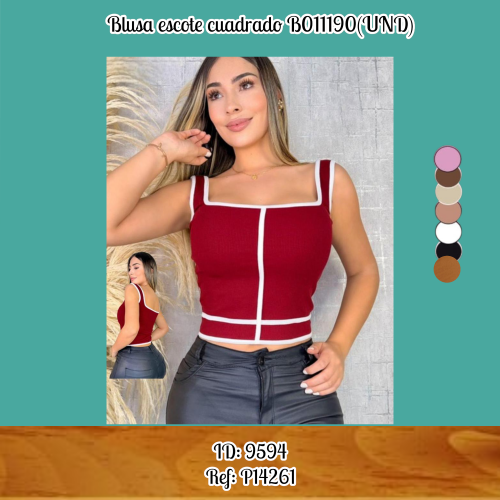 Blusa escote cuadrado B011190(UND)