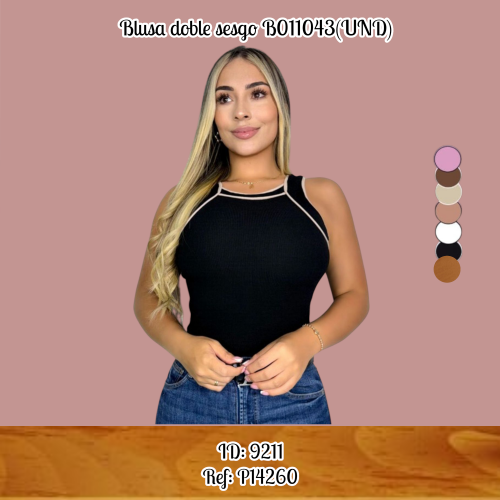 Blusa doble sesgo B011043(UND)