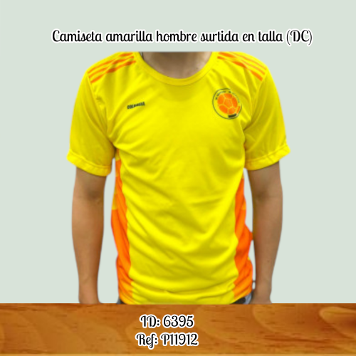 Camiseta amarilla hombre surtida en talla (DC)