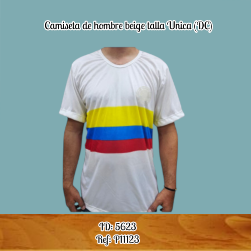 Camiseta de hombre beige talla Unica (DC)