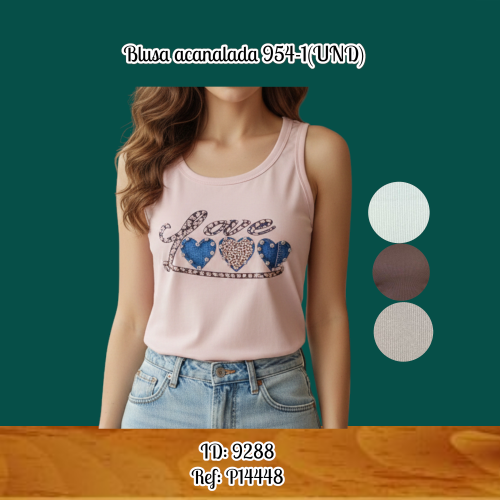 Blusa acanalada 954-1(UND)