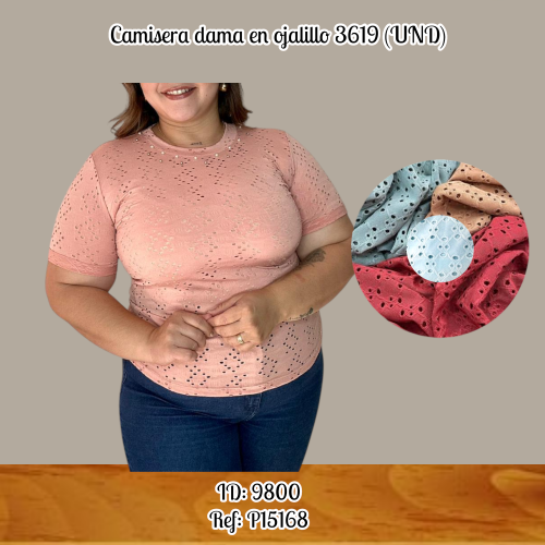 Camisera dama en ojalillo 3619 (UND)