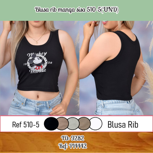 Blusa rib manga sisa 510-5(UND)