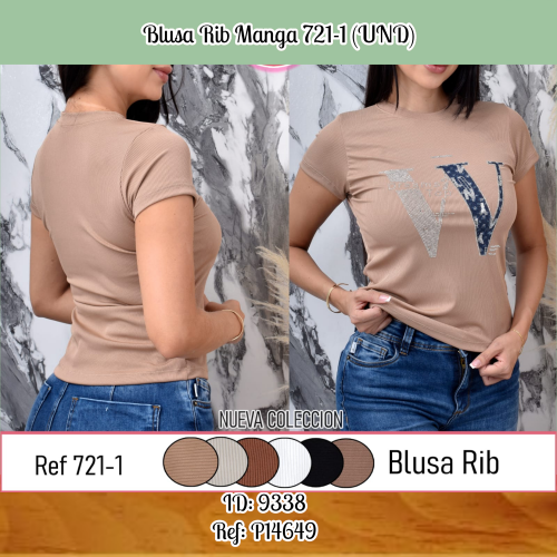 Blusa Rib Manga 721-1 (UND)