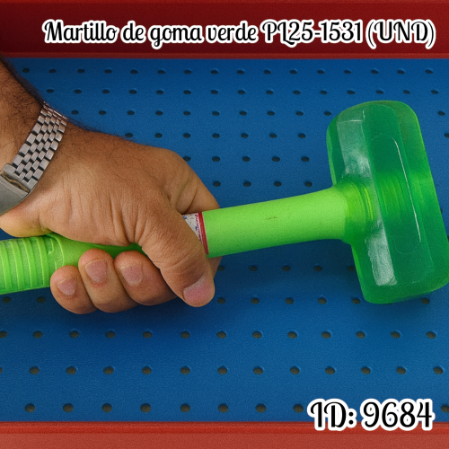 Martillo de goma verde PL25-1531 (UND)
