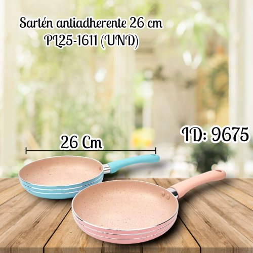 Sartén antiadherente con Mango Azul Claro PL25-1611 (UND)