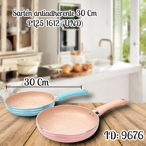 Sartén antiadherente con Mango Azul Claro PL25-1612 (UND)