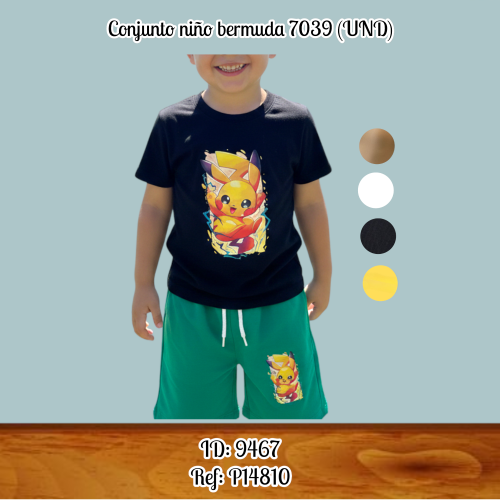 Conjunto niño bermuda 7039 (UND)