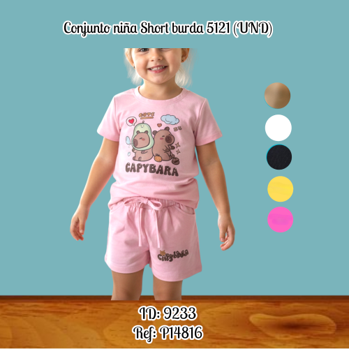 Conjunto niña Short burda 5121 (UND)