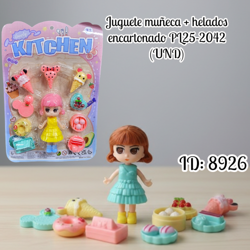 Juguete muñeca + helados encartonado PL25-2042 (UND)