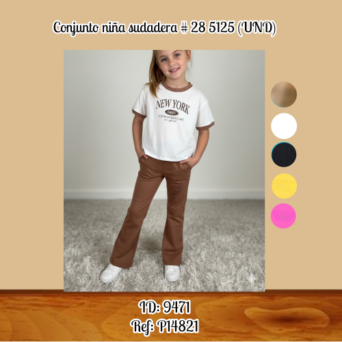 Conjunto niña sudadera # 28 5125 (UND)