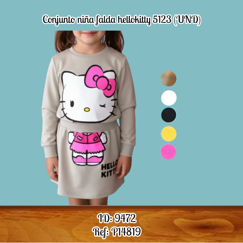 Conjunto niña falda hellokitty 5123 (UND)