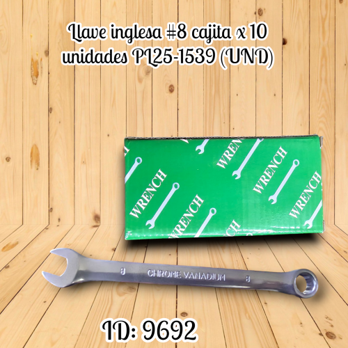 Llave inglesa cajita x 10 unidades PL25-1539 (UND)