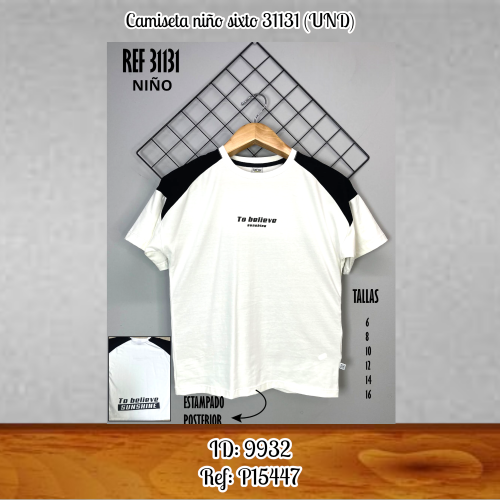 Camiseta niño sixto 31131 (UND)