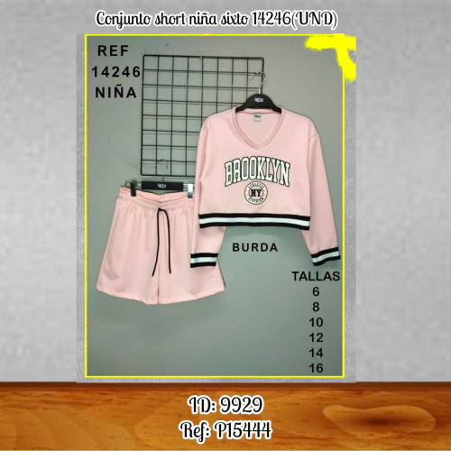 Conjunto short niña sixto 14246(UND)