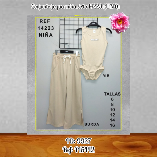 Conjunto joguer niña sixto 14223 (UND)