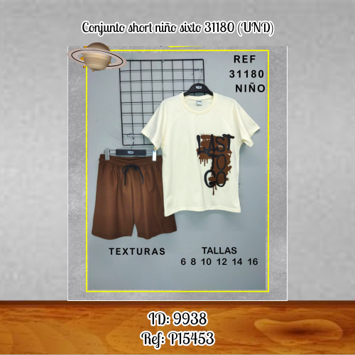 Conjunto short niño sixto 31180 (UND)