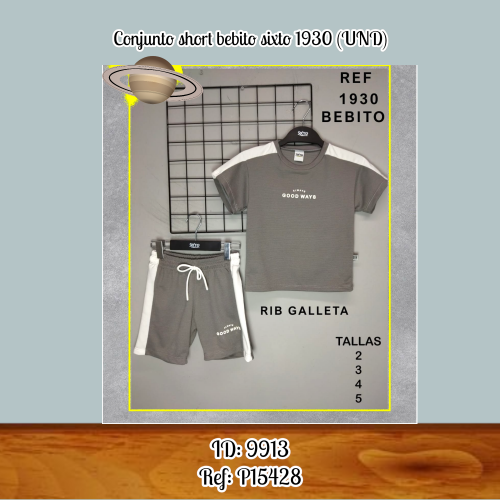 Conjunto short bebito sixto 1930 (UND)