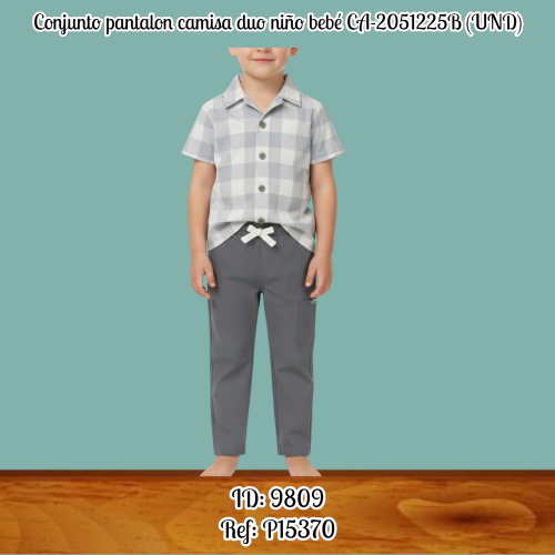Conjunto pantalon camisa duo niño bebé CA-2051225B (UND)