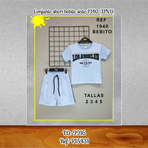 Conjunto short bebito sixto 1940 (UND)