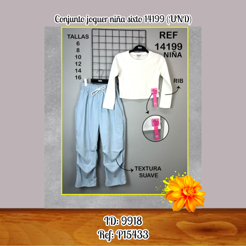 Conjunto joguer niña sixto 14199 (UND)