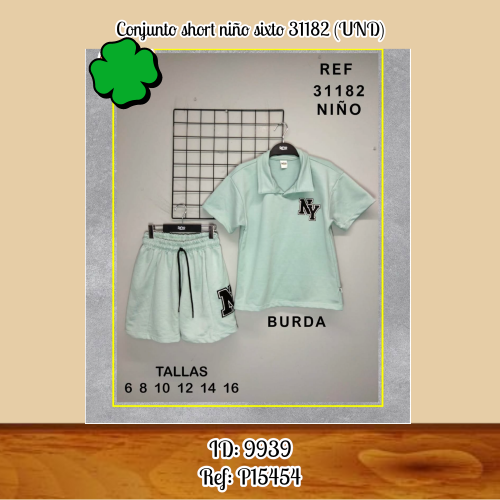Conjunto short niño sixto 31182 (UND)