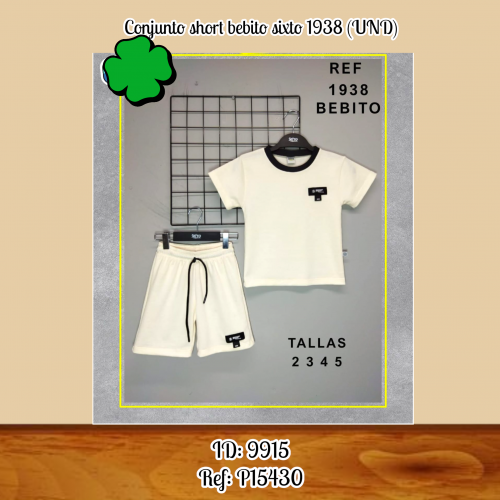 Conjunto short bebito sixto 1938 (UND)